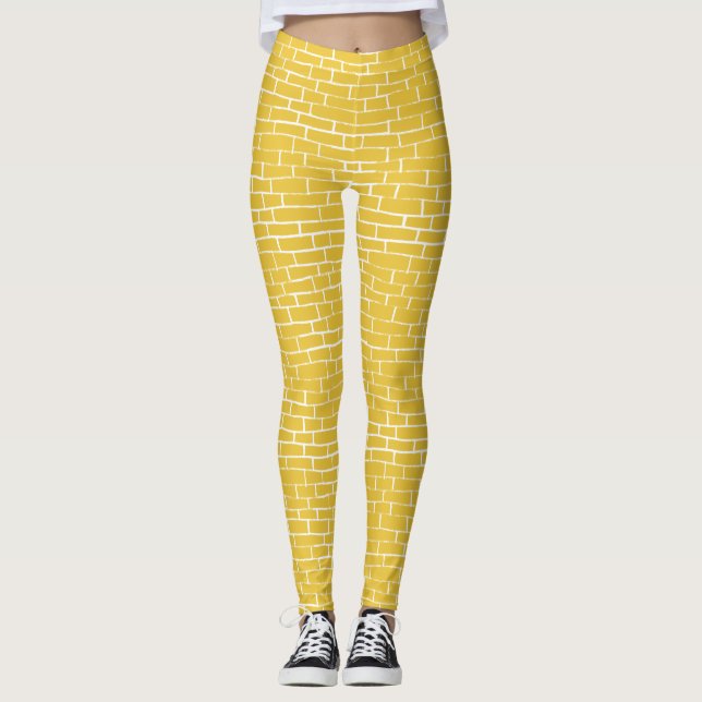 Brick Road - Yellow & transparent Leggings (Front)