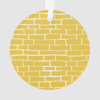 Brick Road - Yellow & transparent Ornament