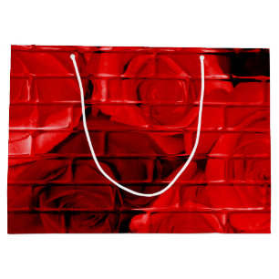 Brick Roses 02-Red- Zazzle Gift Bags