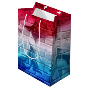 Brick Roses 11 Red White Blue-Medium Gift Bag