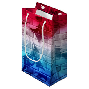 Brick Roses 11 Red White Blue-Small Gift Bag