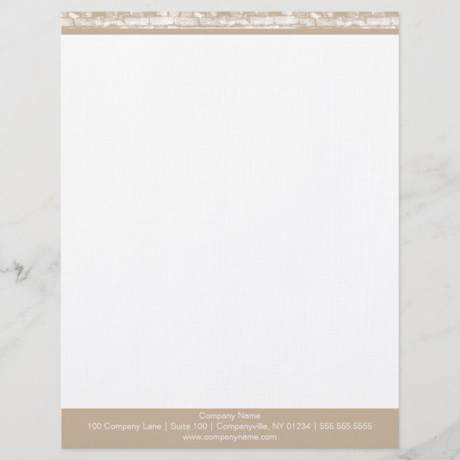 Brick Stationary Letterhead (Front)