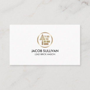 Brick Stone Mason Masonry Construction Business Ca Card