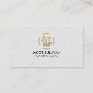 Brick Stone Mason Masonry Construction Business Card