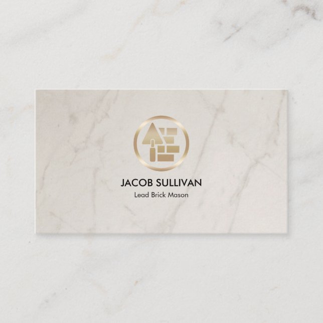 Brick Stone Mason Masonry Construction Business Card (Front)