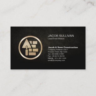 Brick Stone Mason Masonry Construction Business Card