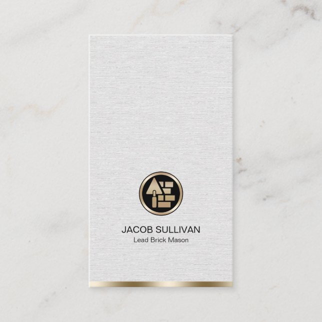Brick Stone Mason Masonry Construction Business Card (Front)