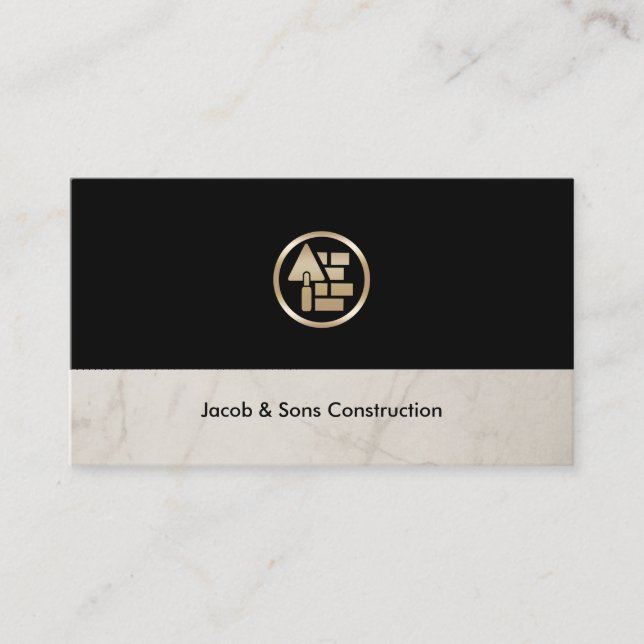 Brick Stone Mason Masonry Construction Business Card (Front)