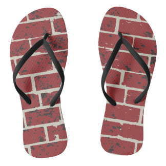 brick tile costum flip flops