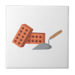 Brick & Trowel Tile<br><div class="desc">Advertise your brand and enhance your business with this design on t-shirts,  shirts,  hats and more.</div>