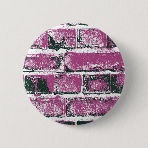 BRICK WALL 2 INCH ROUND BUTTON