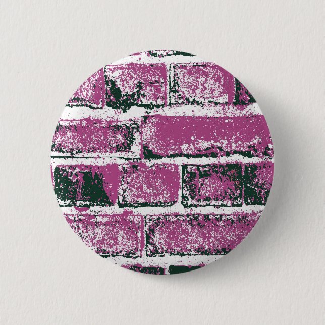 BRICK WALL 2 INCH ROUND BUTTON (Front)