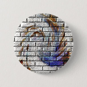 BRICK WALL 2 INCH ROUND BUTTON