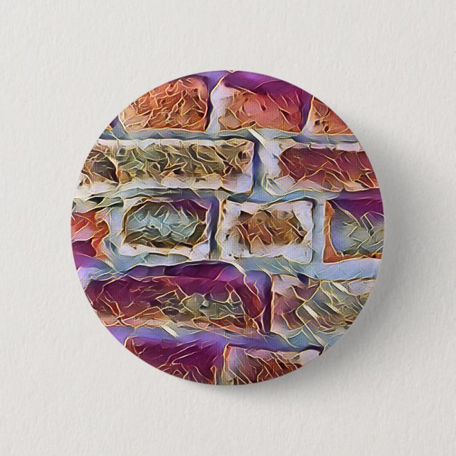 BRICK WALL   2 INCH ROUND BUTTON (Front)