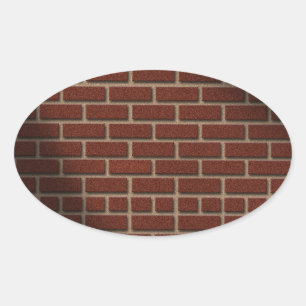 BRICK WALL 2 OVAL STICKER