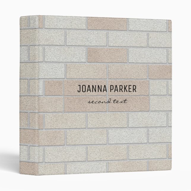 Brick Wall 3 Ring Binder (Front/Spine)
