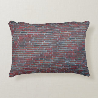 Brick wall accent pillow