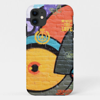 Brick wall Amsterdam Graffiti photograph iPhone 11 Case