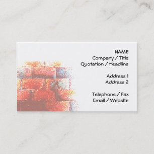 Brick Wall and White Space. Digital Art. Business Card