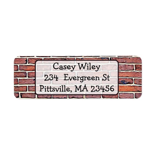 Brick Wall  background  Address Label (Front)
