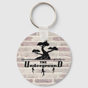 Brick Wall Background Business Logo Keychain