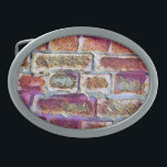 BRICK WALL BELT BUCKLE<br><div class="desc">An art design of an old cottage brick wall.</div>