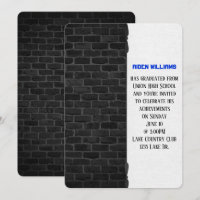 brick wall border for graduation party