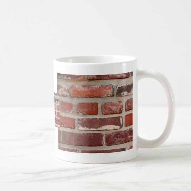 Brick wall brick texture customize the words coffee mug (Right)