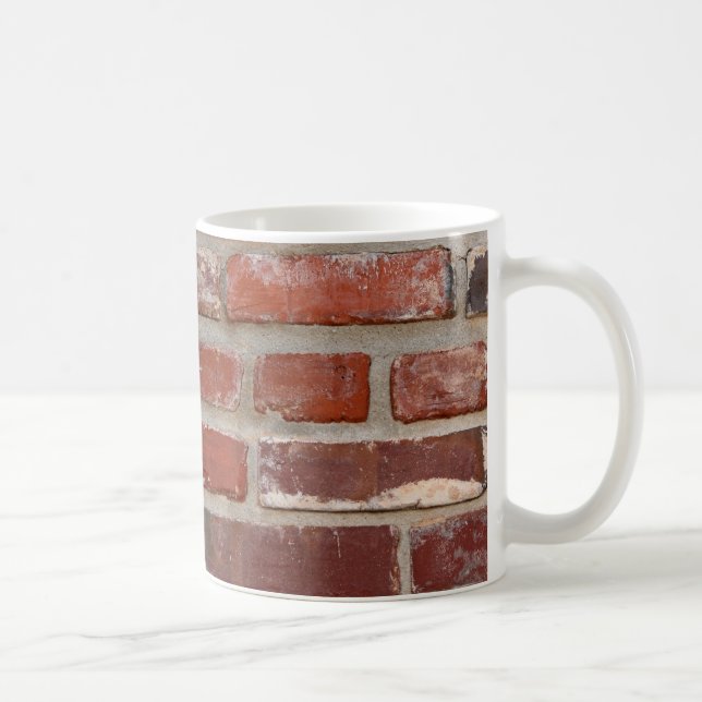 Brick wall brick texture customize the words coffee mug (Right)