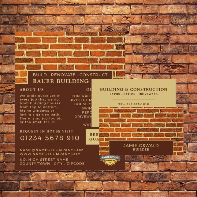 Brick Wall, Building Firm, Builders Advertising Flyer (Creator Uploaded)