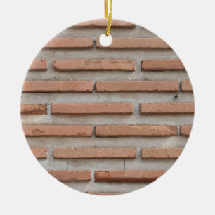 Brick wall ceramic ornament