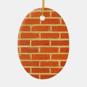 Brick wall ceramic ornament