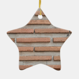 Brick wall ceramic ornament