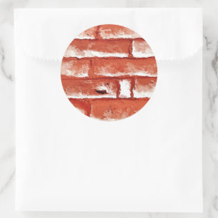 BRICK WALL CLASSIC ROUND STICKER