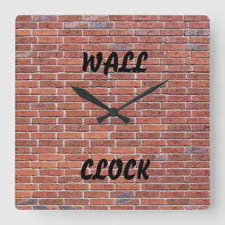Brick 'Wall Clock' Square Wall Clock