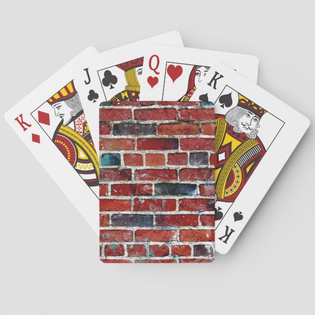 Brick Wall Cool Texture Playing Cards (Back)