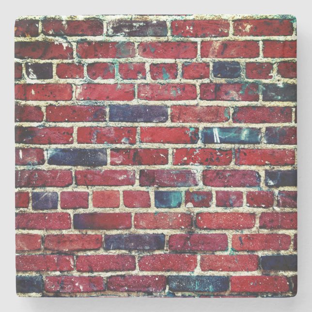 Brick Wall Cool Texture Stone Coaster (Front)