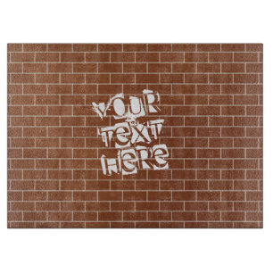 Brick Wall Cutting Board Personalized Custom Text