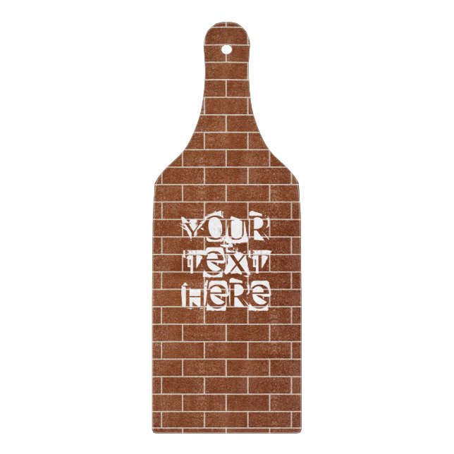 Brick Wall Cutting Board with Custom Text (Front)