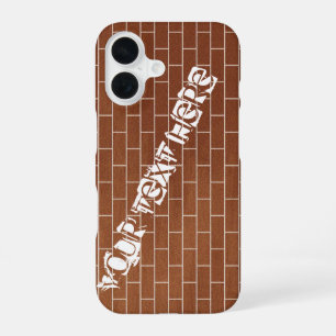 Brick Wall Design Custom Text iPhone Case