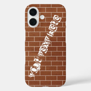 Brick Wall Design iPhone Case with Custom Text