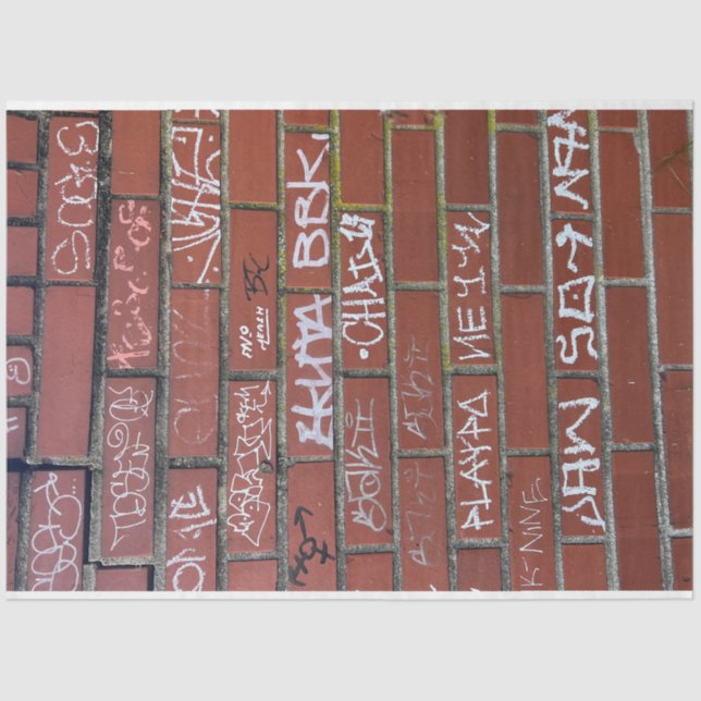 Brick Wall Graffiti Decoupage Paper  (Front)