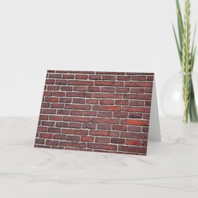 Brick Wall Greeting Card (Front)