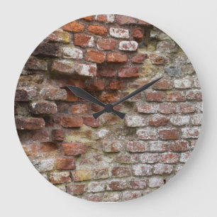 Brick Wall Large Clock