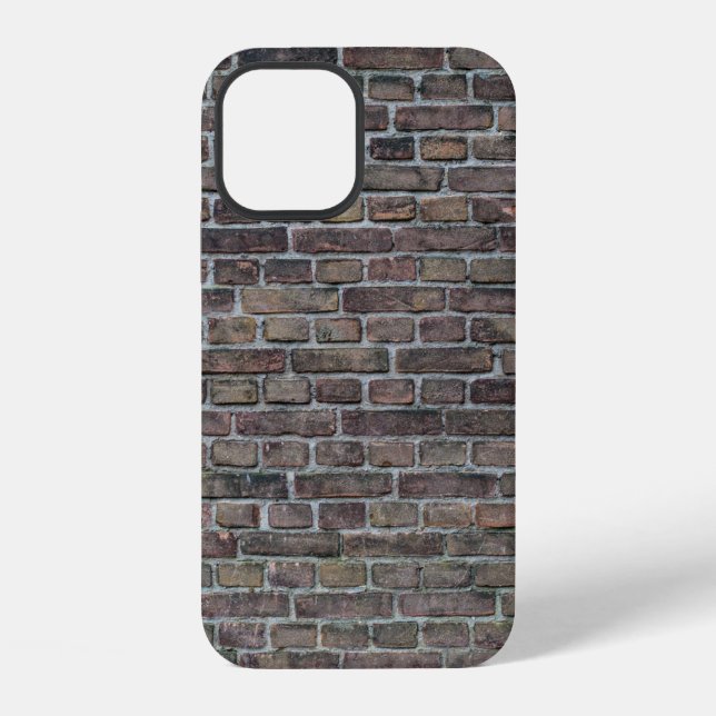 Brick wall old dark brick wall iPhone case (Back)