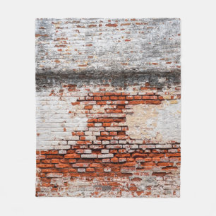  brick wall on the roadabandoned, abstract, aged,  fleece blanket