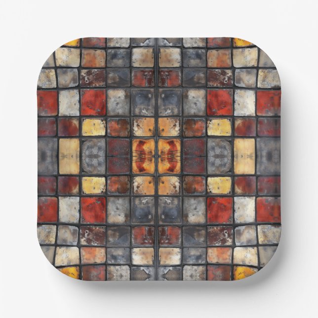Brick wall paper plate (Front)