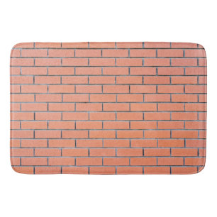 Brick wall pattern bath mat