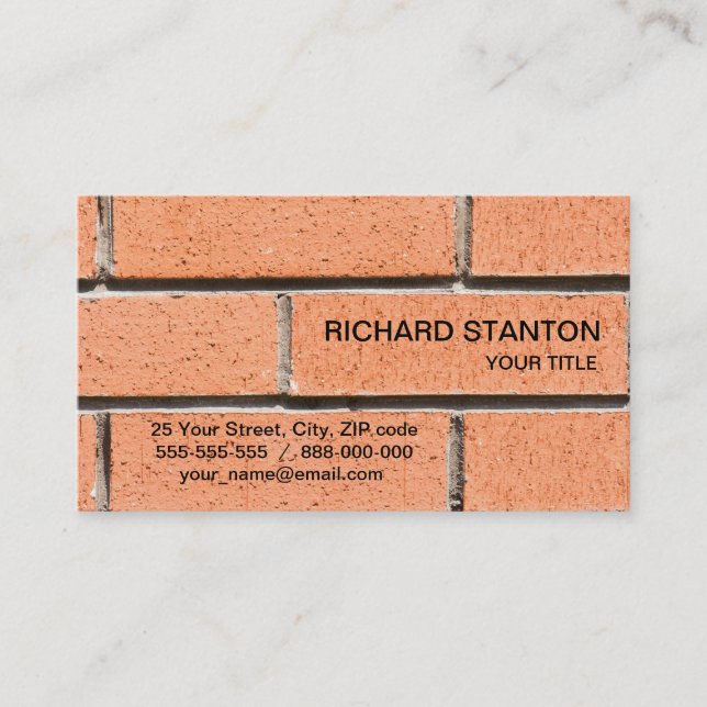 Brick wall pattern business card (Front)