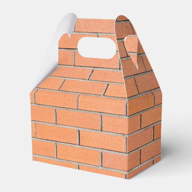 Brick wall pattern favor box (Front Side)